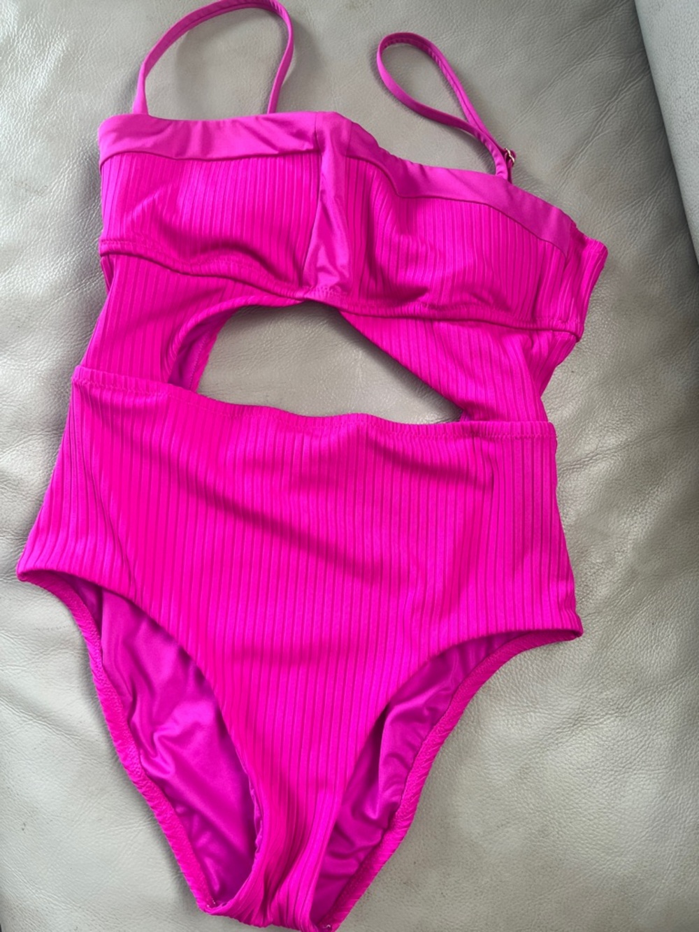 Sanctuary Fuchsia Cutout One-Piece Swimsuit